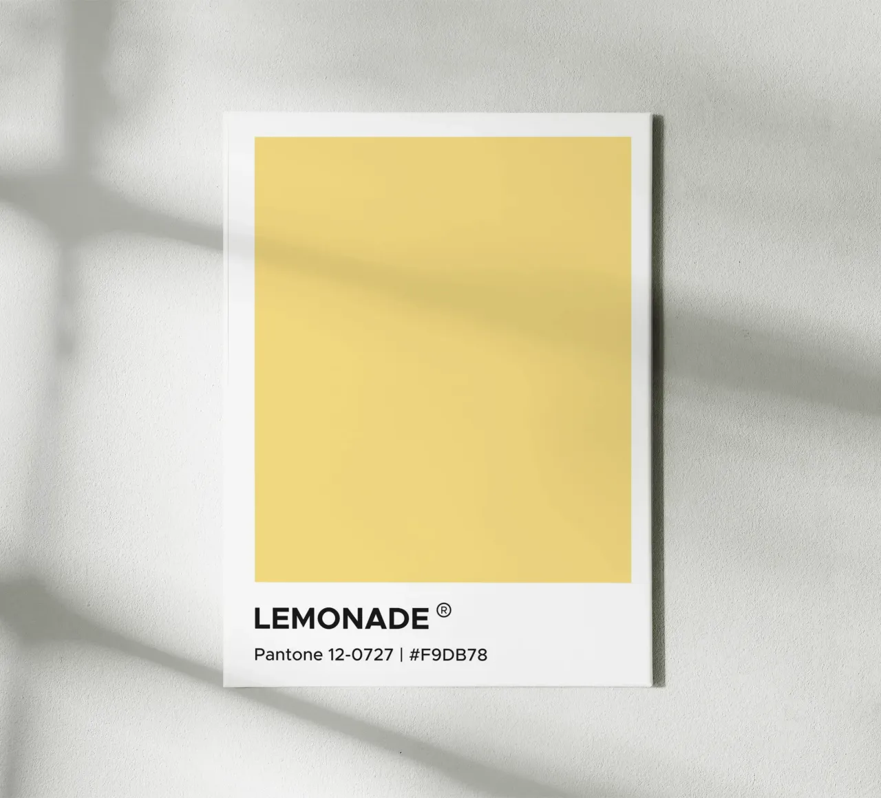 Lemonade Pantone canvas with Floater frame by Paigaam Studio