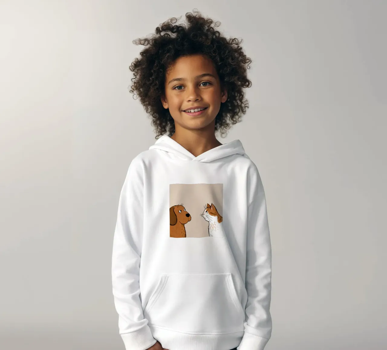 Collegamento dei compagni curiosi felpa bambino con cappuccio da Timeless Huse