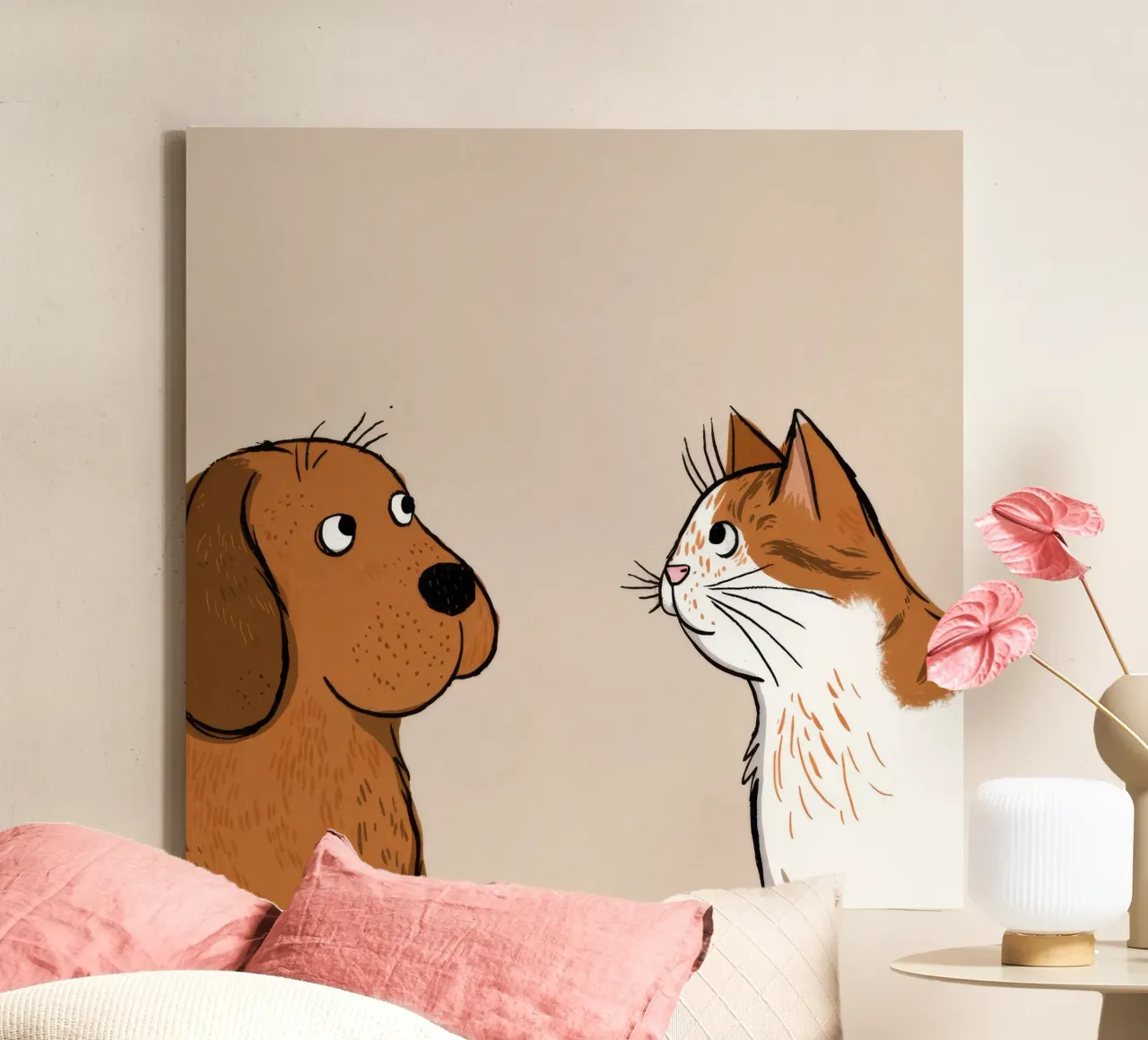 Curious Companions' Verbinding canvas met Baklijst van Timeless Huse