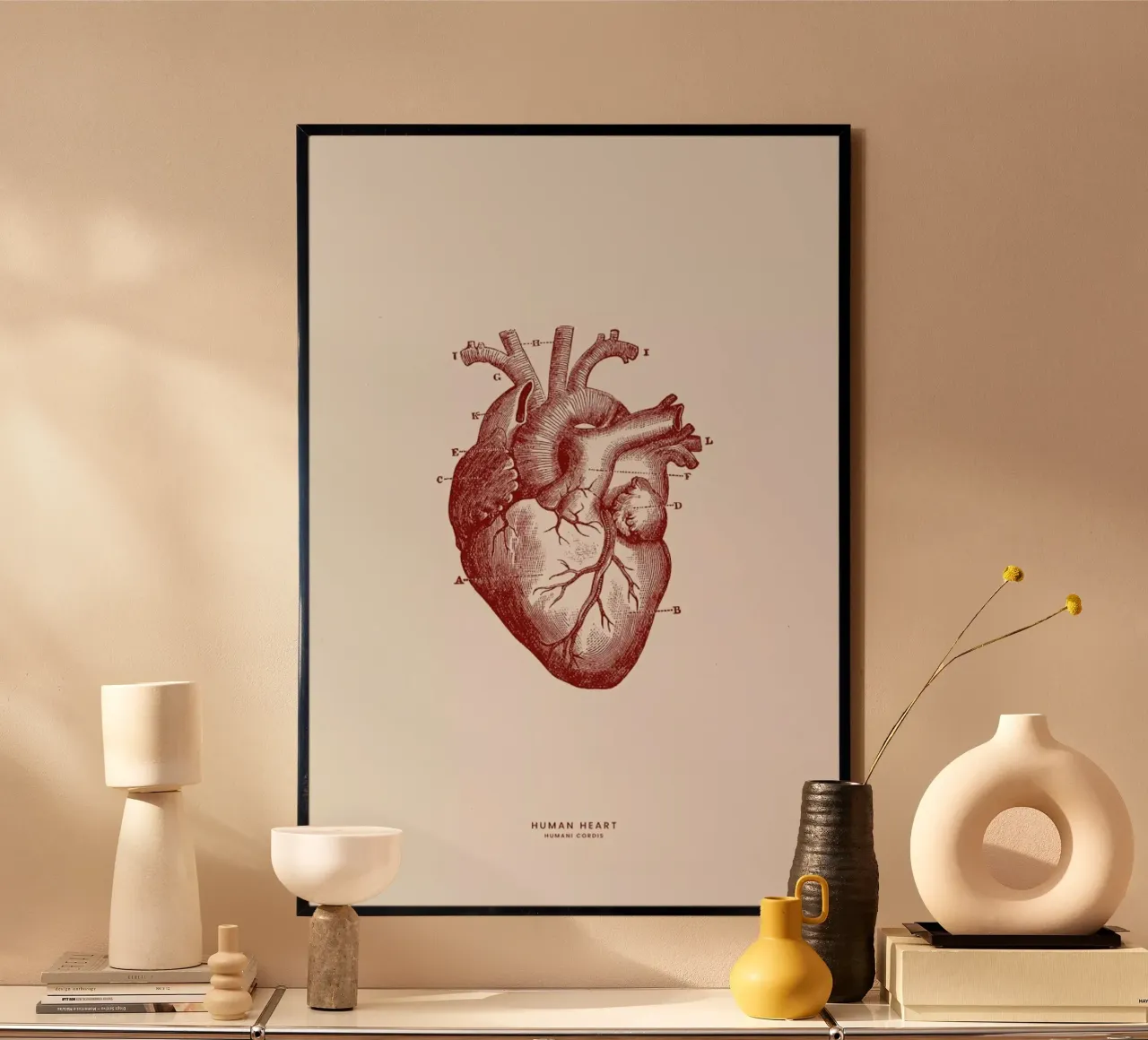 Human Heart II poster con telaio in plastica da Flora & Fauna