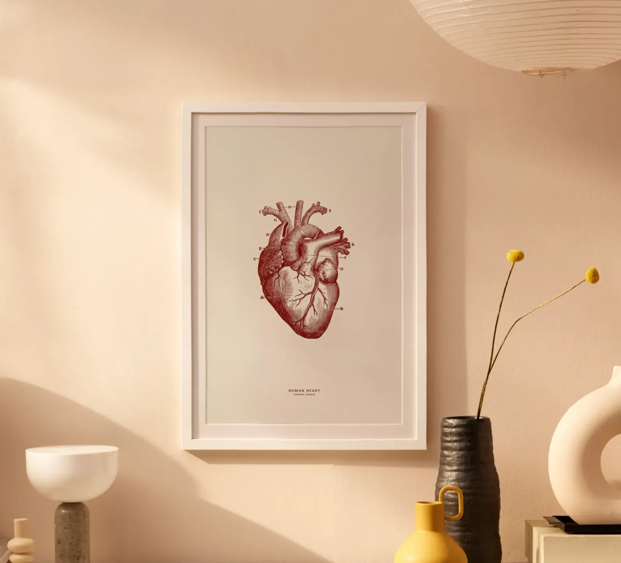 Human Heart II poster con telaio in plastica da Flora & Fauna