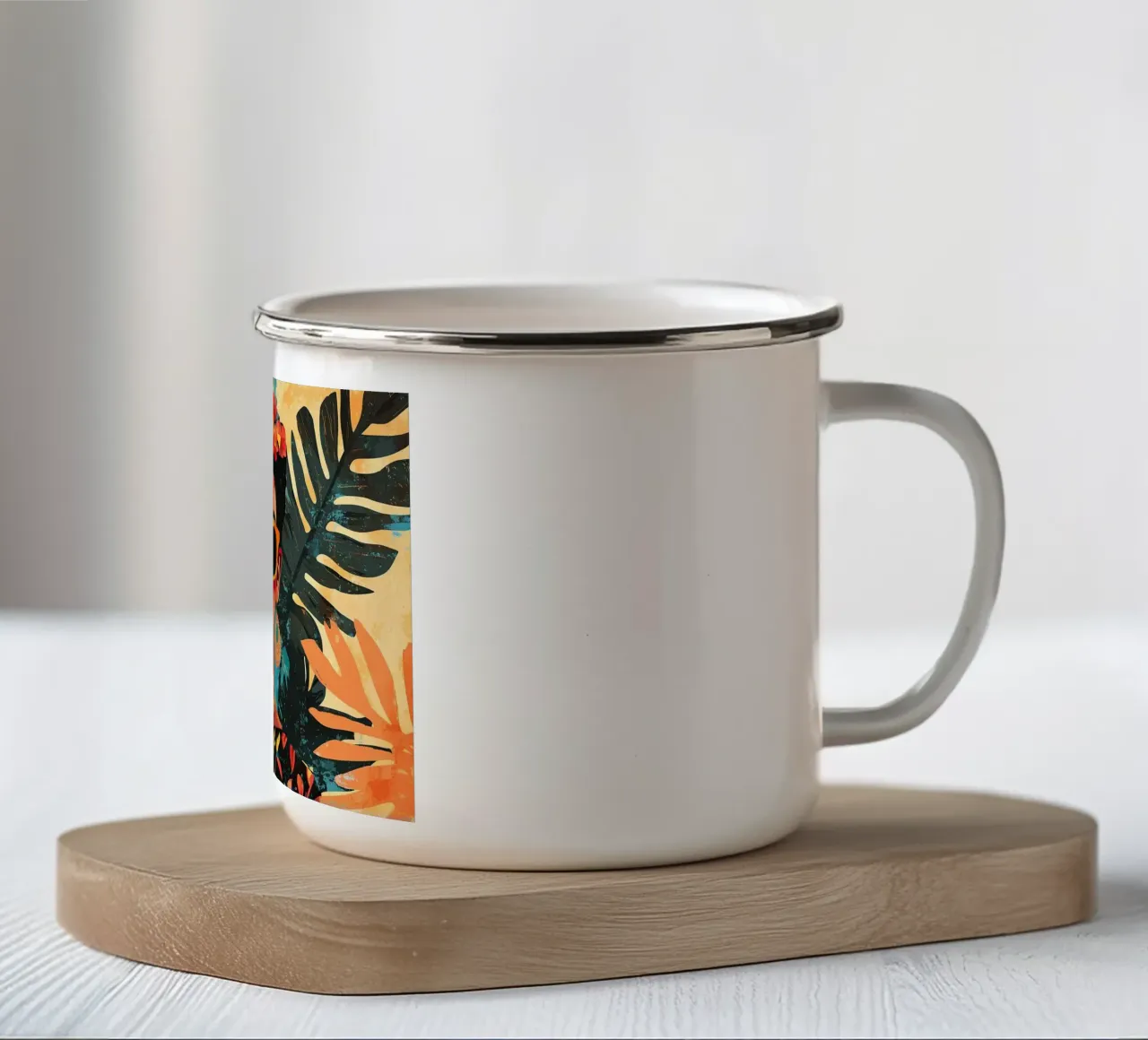 Frida Kahlo - Andare per la propria strada tazza in smalto da Fantasias Florales