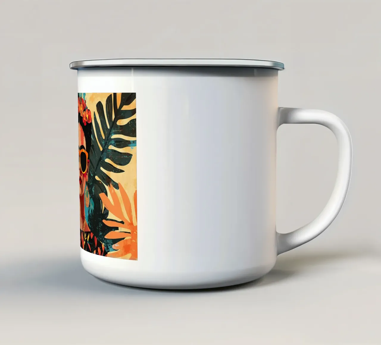 Frida Kahlo - Andare per la propria strada tazza in smalto da Fantasias Florales