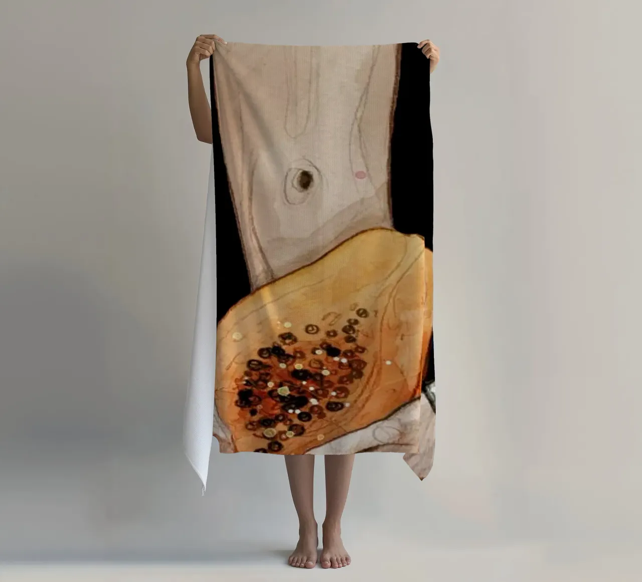 Papaya strandhanddoek van Ina Stanimirova