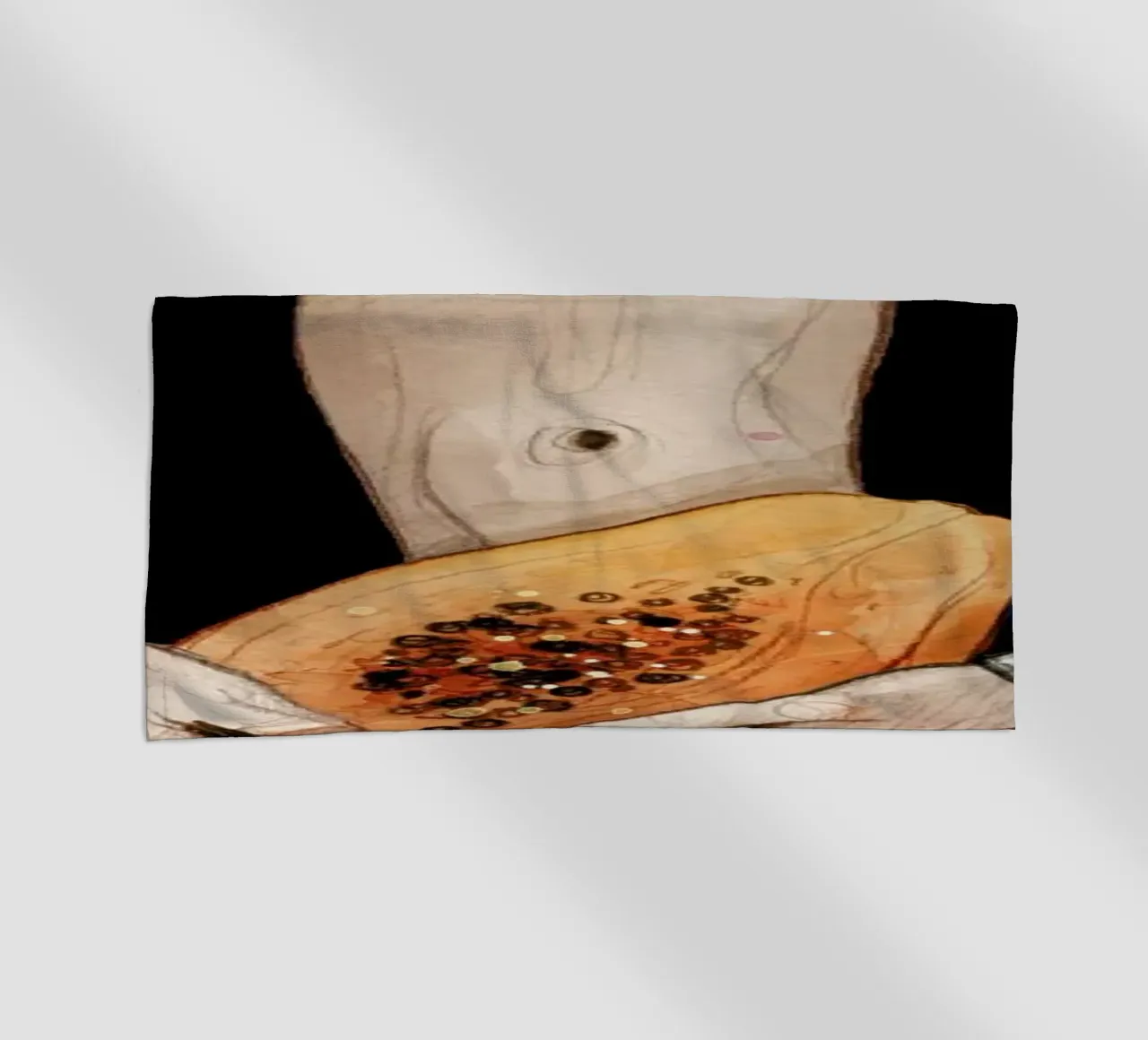 Papaya strandhanddoek van Ina Stanimirova