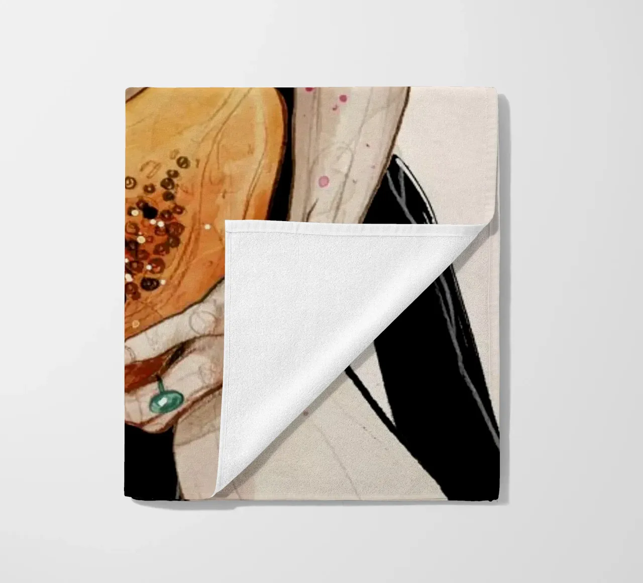 Papaya strandhanddoek van Ina Stanimirova