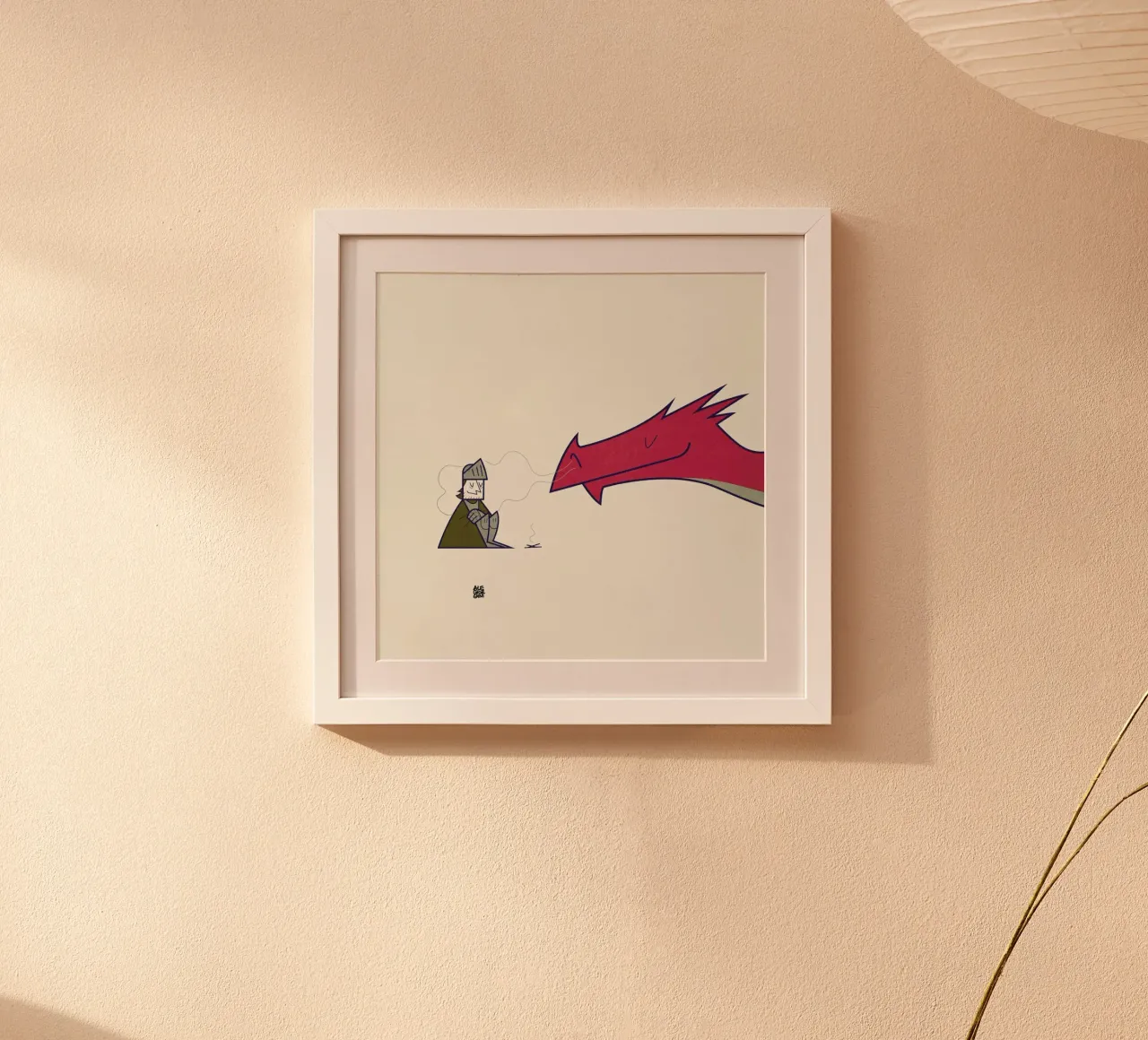 Baby it's cold outside poster con telaio in alluminio da Ale Giorgini