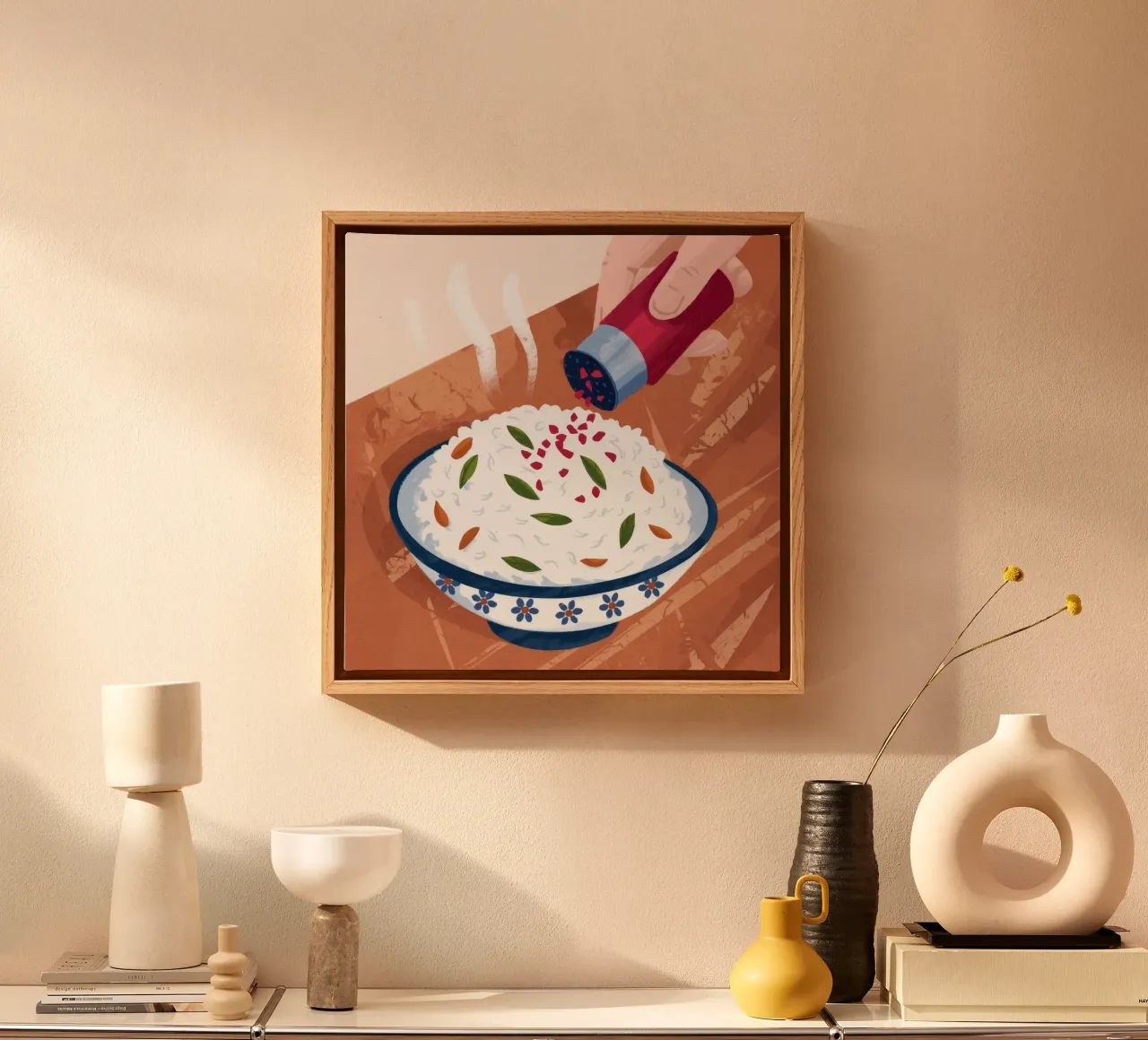 Flavorful Culinary Delight canvas with Floater frame by Timeless Huse