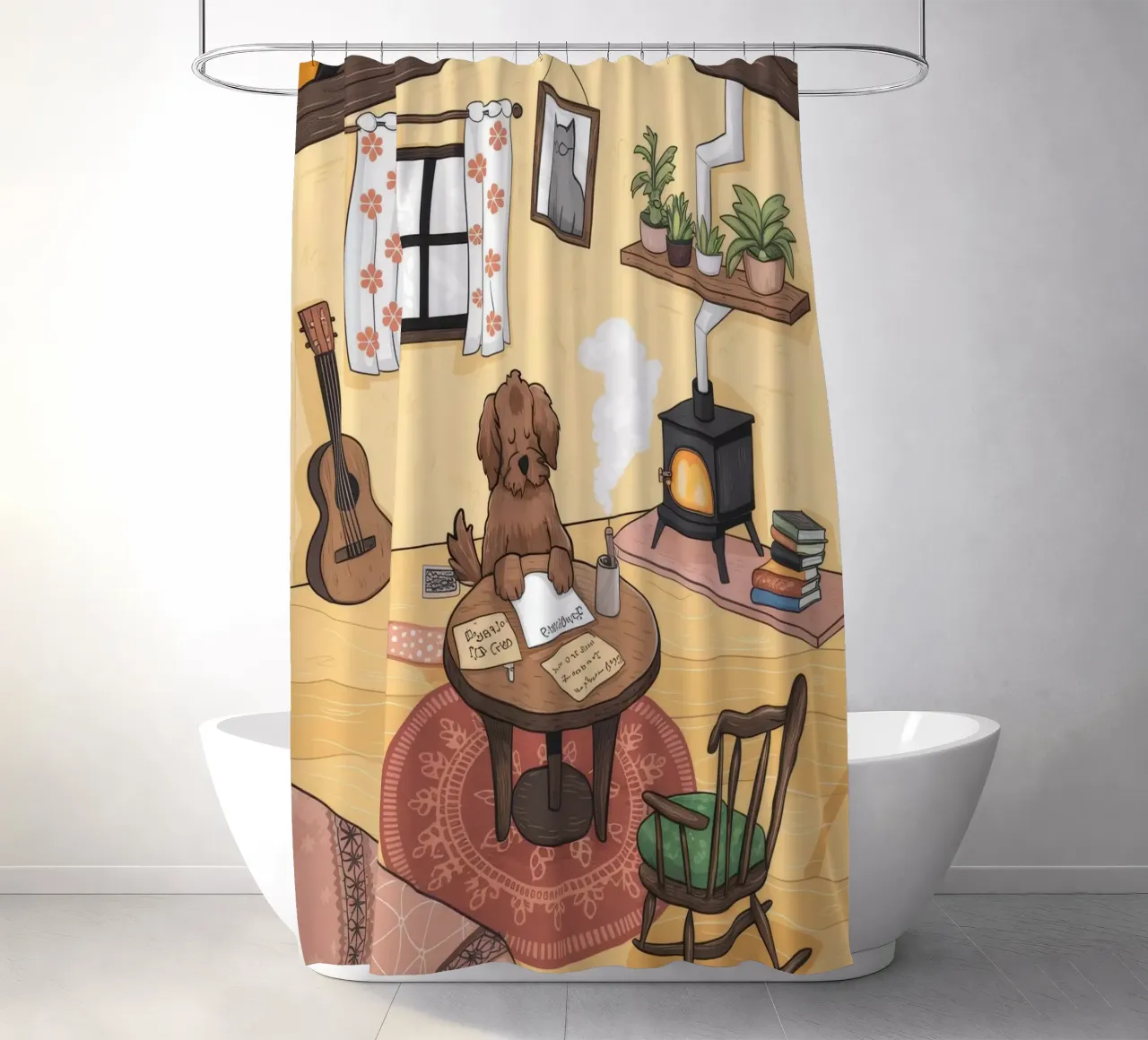 Accogliente rifugio creativo tenda da doccia da Timeless Huse