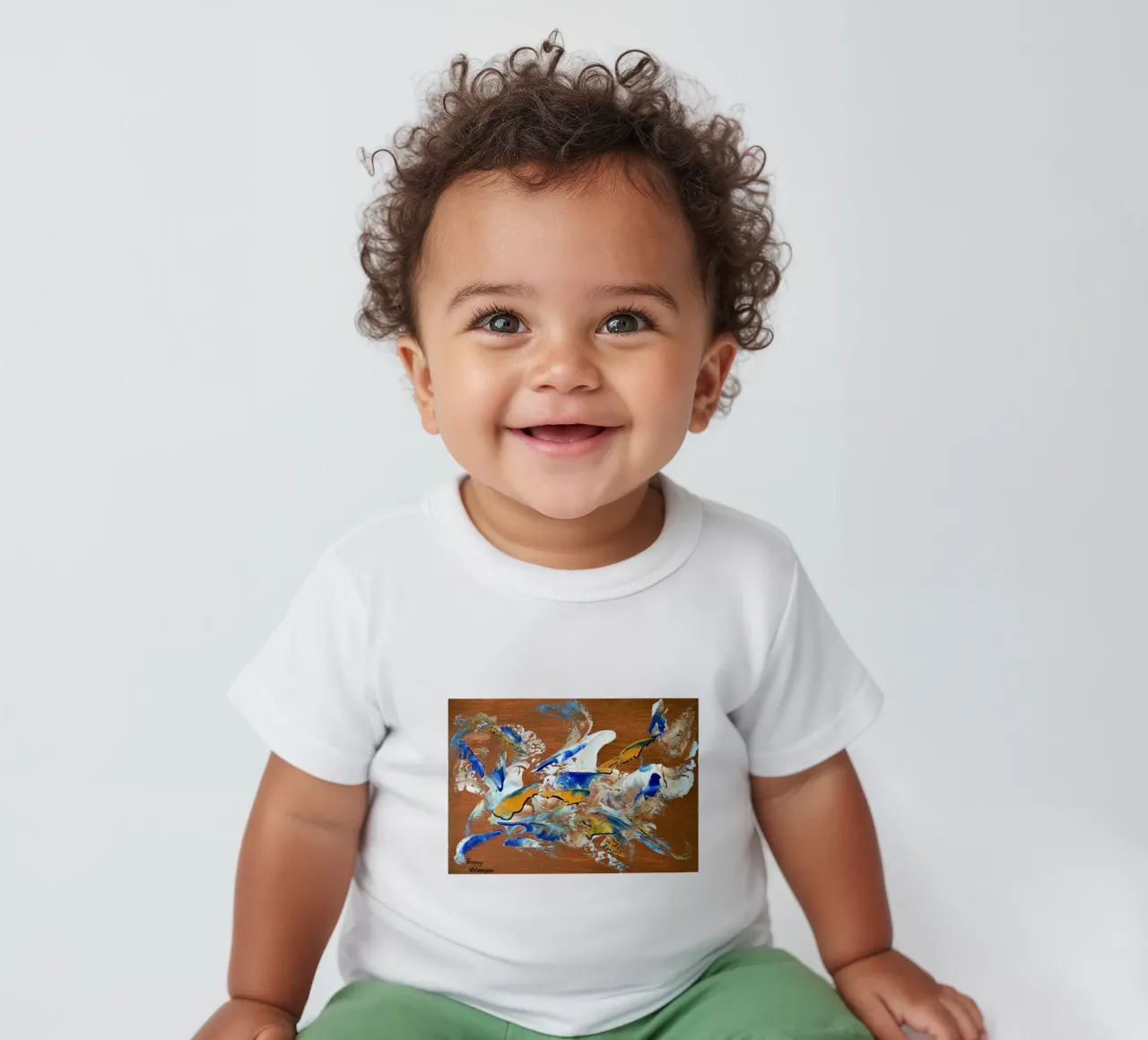 MESSAGE FROM THE HEART 3. maglietta neonato da Thierry Vobmann Abstract painting