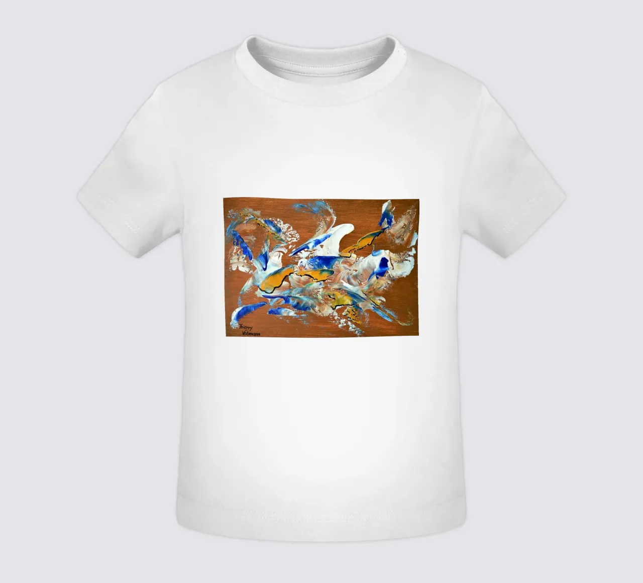 MESSAGE FROM THE HEART 3. maglietta neonato da Thierry Vobmann Abstract painting