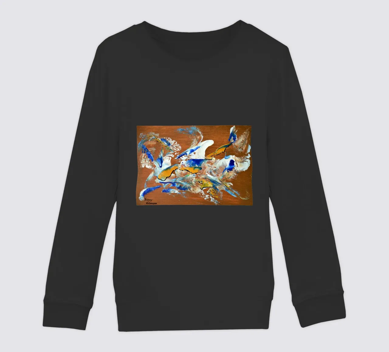 MESSAGE FROM THE HEART 3. felpa bambino da Thierry Vobmann Abstract painting