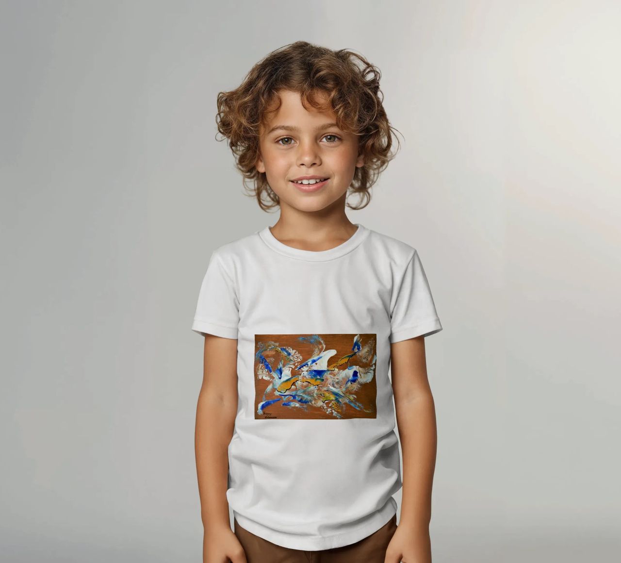 MESSAGE FROM THE HEART 3. t-shirt bambini da Thierry Vobmann Abstract painting