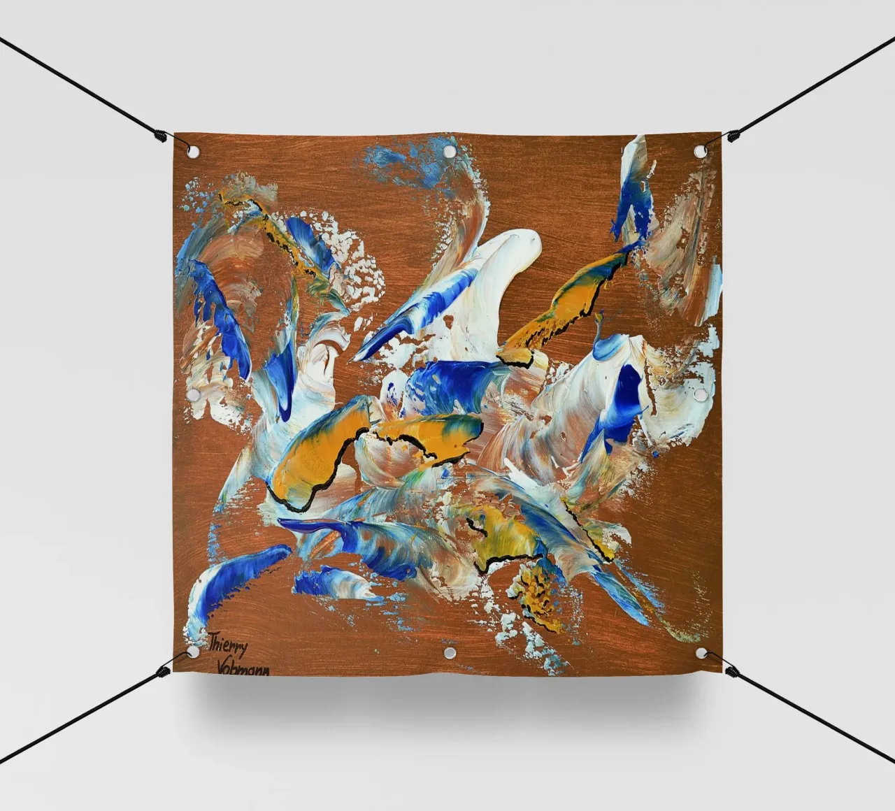 MESSAGE FROM THE HEART 3. telo in pvc da Thierry Vobmann Abstract painting