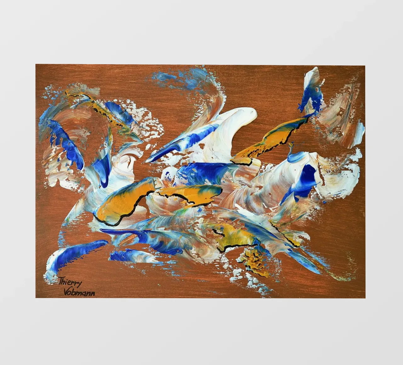 MESSAGE FROM THE HEART 3. telo in pvc da Thierry Vobmann Abstract painting