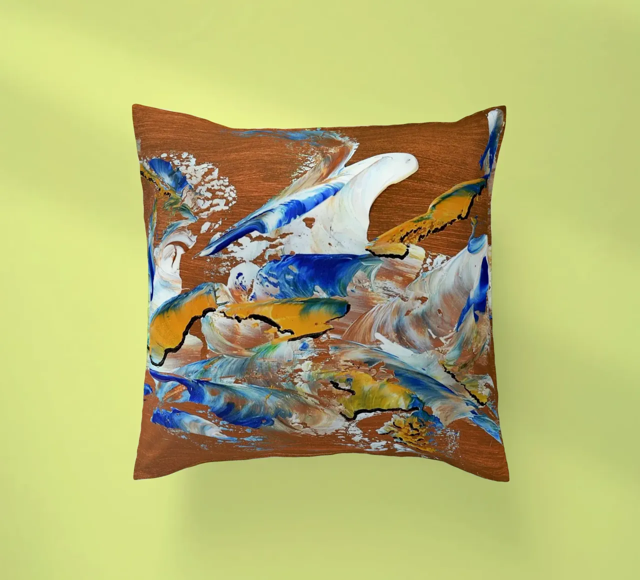 MESSAGE FROM THE HEART 3. cuscino da Thierry Vobmann Abstract painting