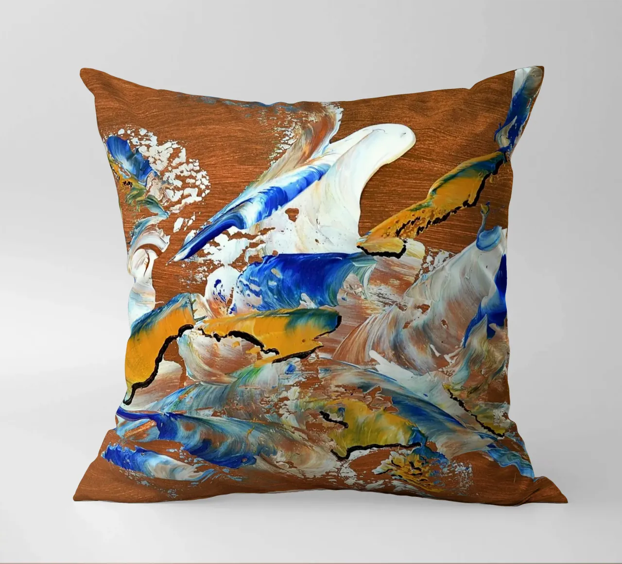 MESSAGE FROM THE HEART 3. cuscino da Thierry Vobmann Abstract painting