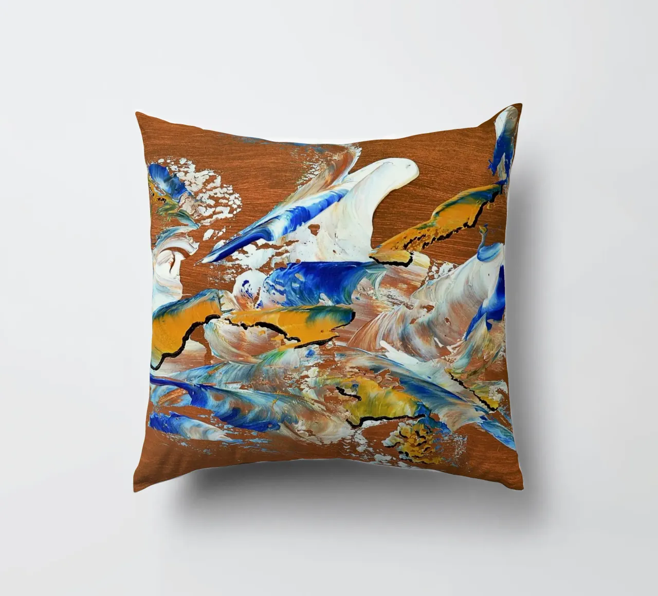 MESSAGE FROM THE HEART 3. cuscino da Thierry Vobmann Abstract painting