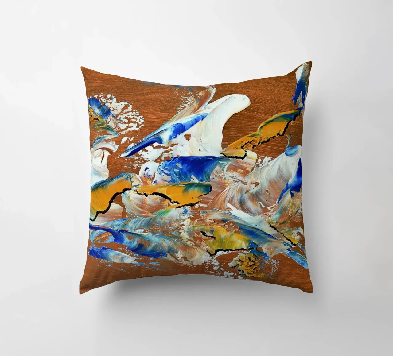 MESSAGE FROM THE HEART 3. cuscino da Thierry Vobmann Abstract painting