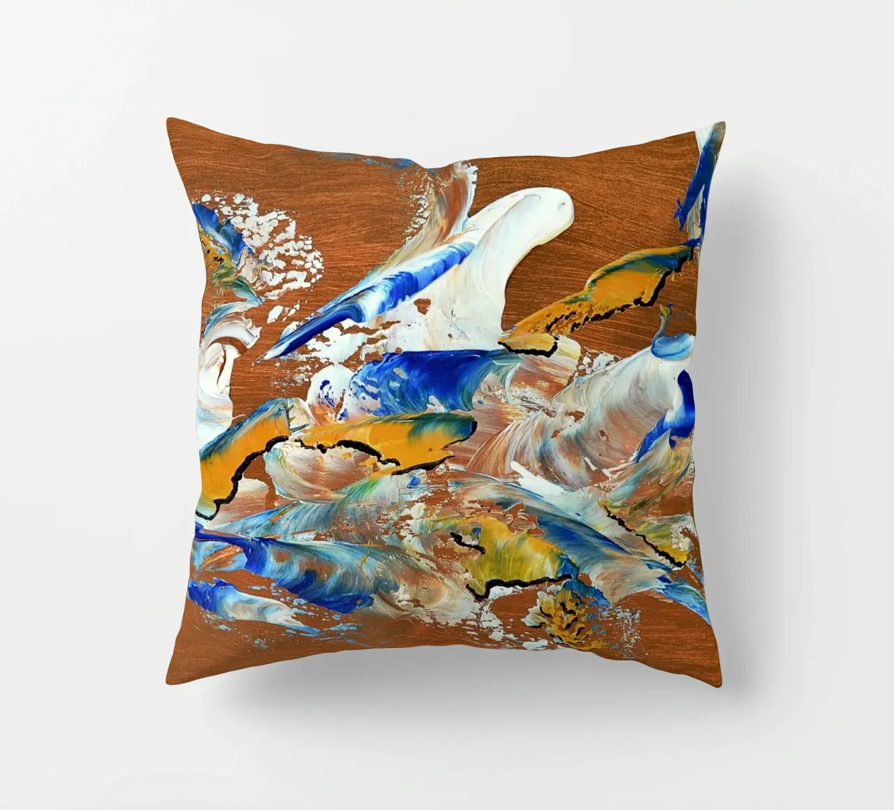 MESSAGE FROM THE HEART 3. cuscino da Thierry Vobmann Abstract painting