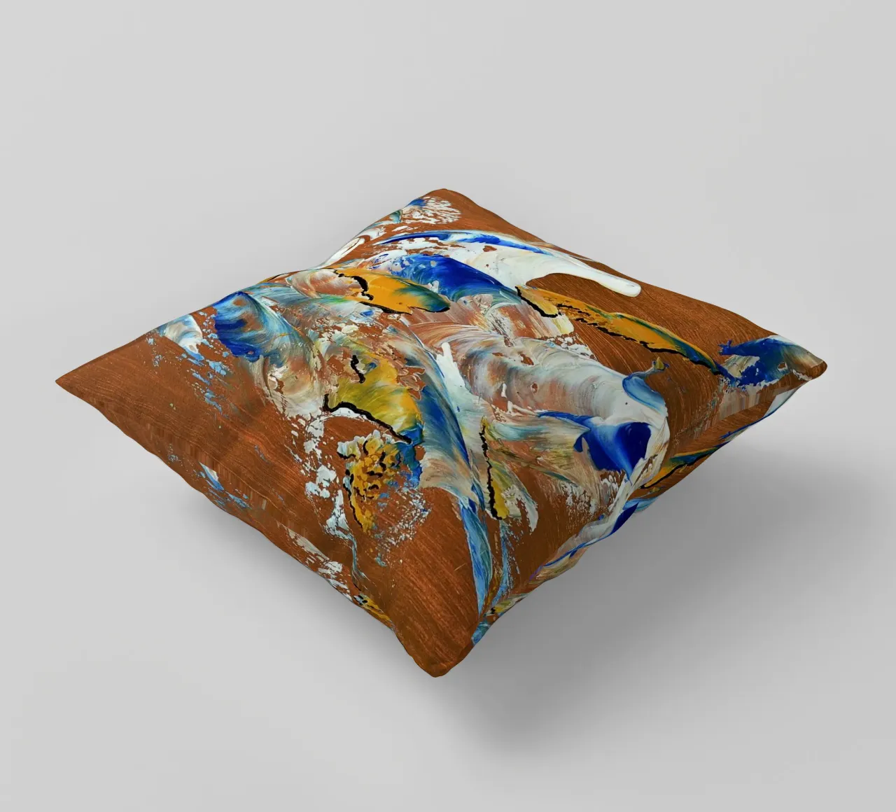 MESSAGE FROM THE HEART 3. cuscino da Thierry Vobmann Abstract painting