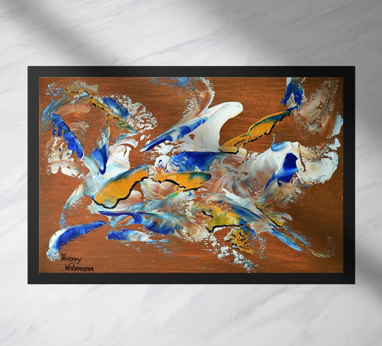 MESSAGE FROM THE HEART 3. zerbino da Thierry Vobmann Abstract painting