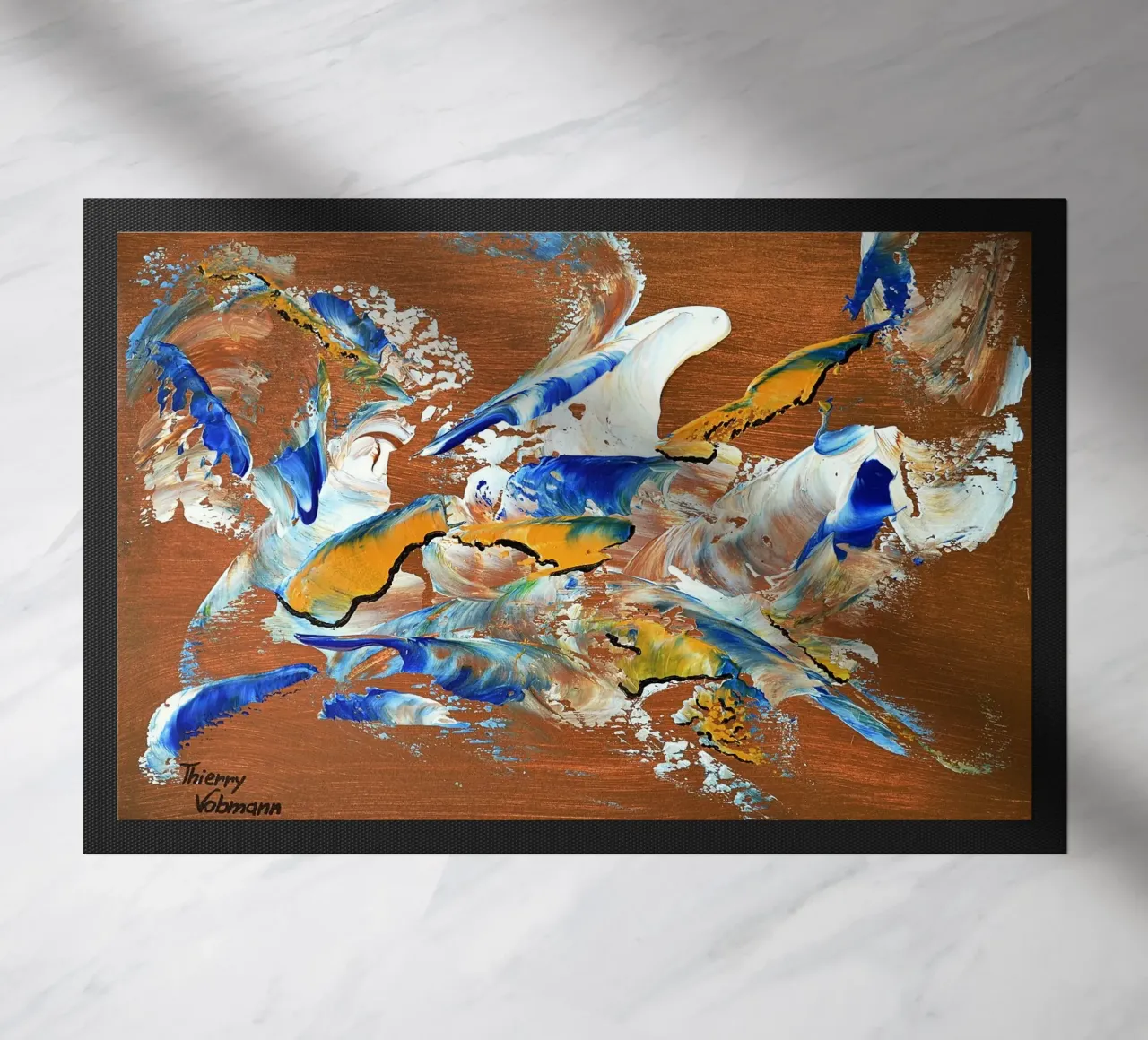 MESSAGE FROM THE HEART 3. zerbino da Thierry Vobmann Abstract painting