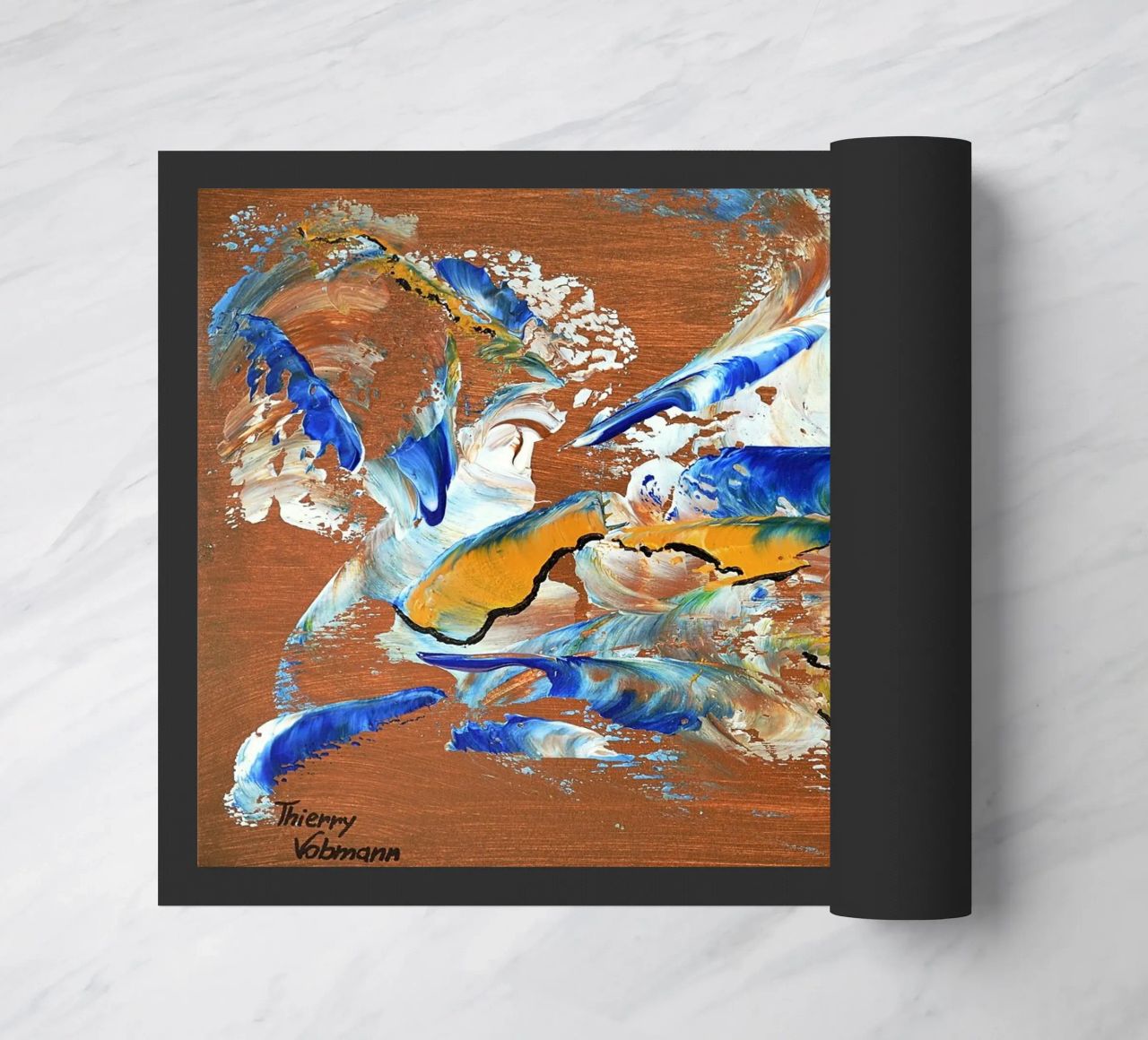 MESSAGE FROM THE HEART 3. zerbino da Thierry Vobmann Abstract painting