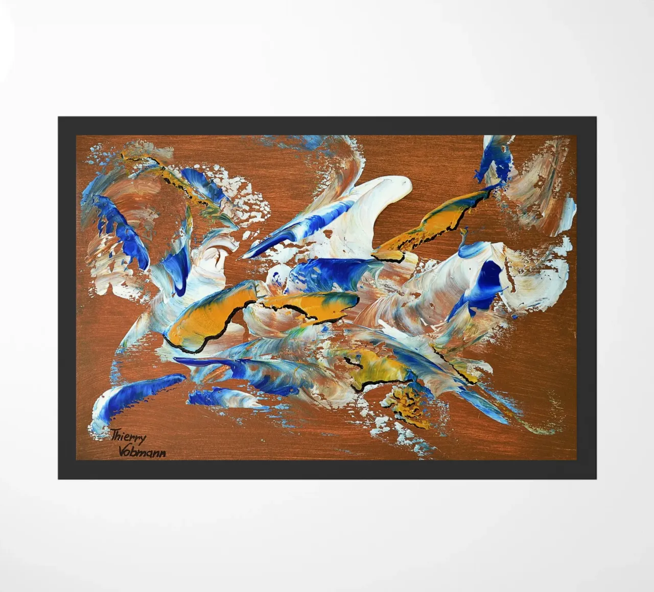 MESSAGE FROM THE HEART 3. zerbino da Thierry Vobmann Abstract painting