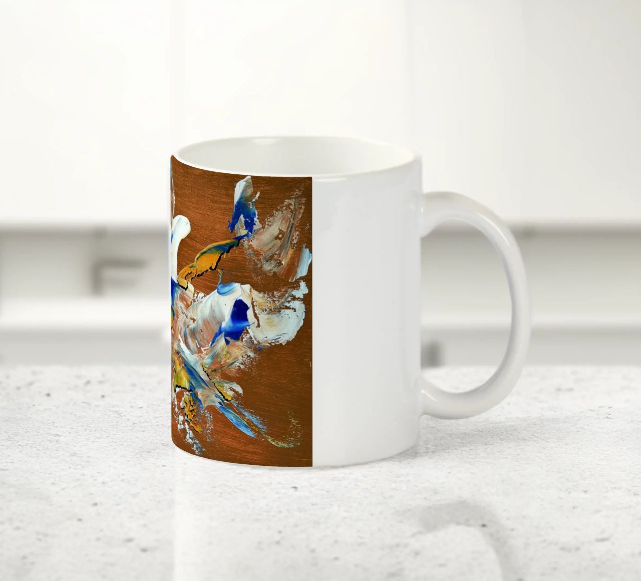 MESSAGE FROM THE HEART 3. tazza in ceramica da Thierry Vobmann Abstract painting