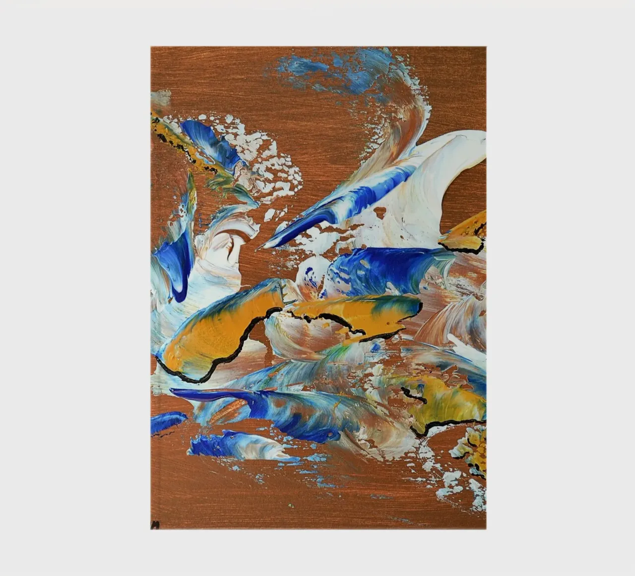 MESSAGE FROM THE HEART 3. notebook by Thierry Vobmann Abstract painting