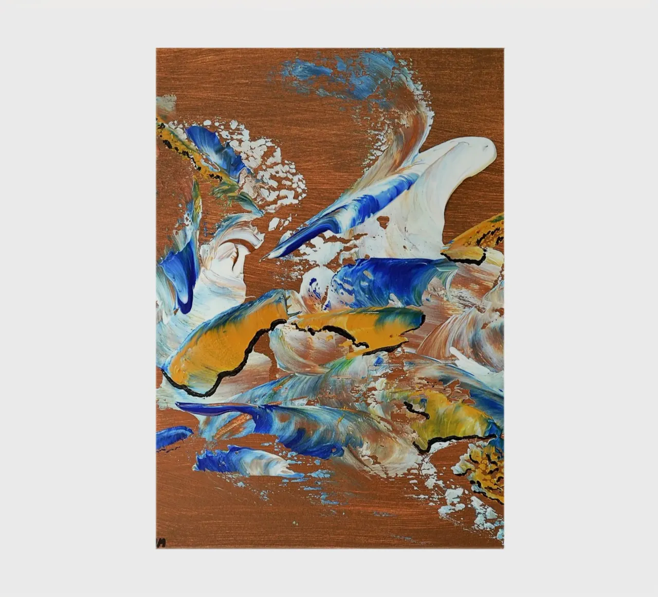 MESSAGE FROM THE HEART 3. notebook by Thierry Vobmann Abstract painting