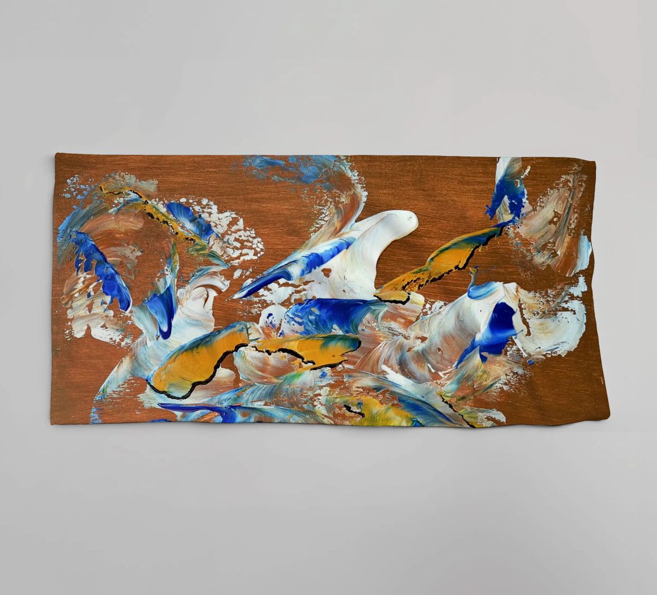 MESSAGE FROM THE HEART 3. asciugamano da bagno da Thierry Vobmann Abstract painting