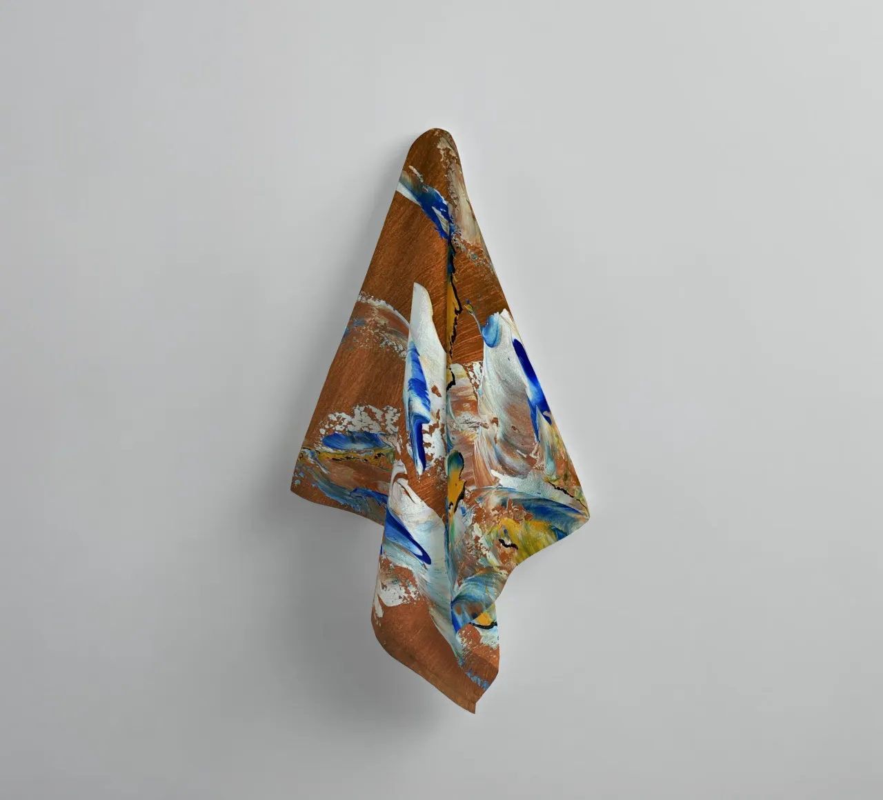 MESSAGE FROM THE HEART 3. badhanddoek van Thierry Vobmann Abstract painting