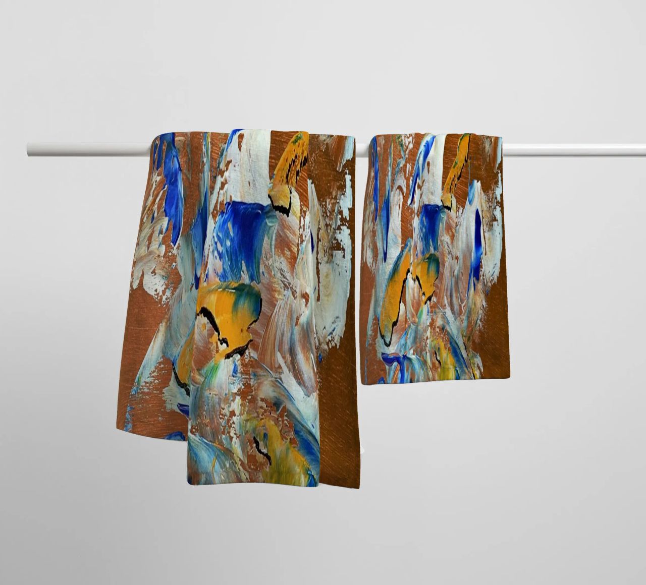 MESSAGE FROM THE HEART 3. asciugamano da bagno da Thierry Vobmann Abstract painting