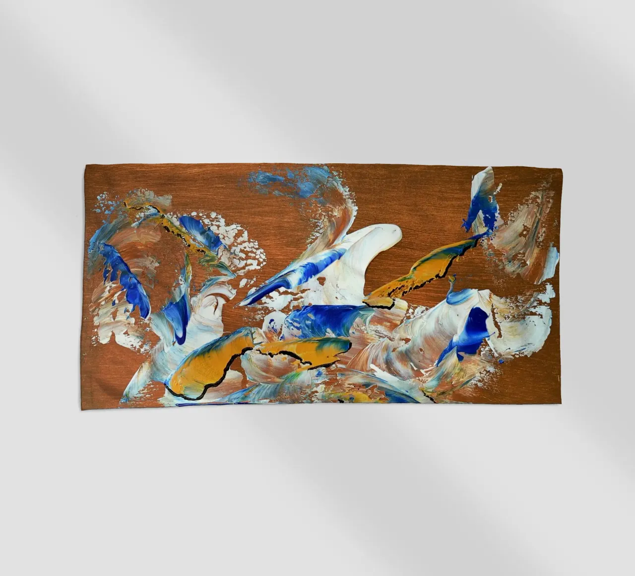 MESSAGE FROM THE HEART 3. Strandtuch von Thierry Vobmann Abstract painting