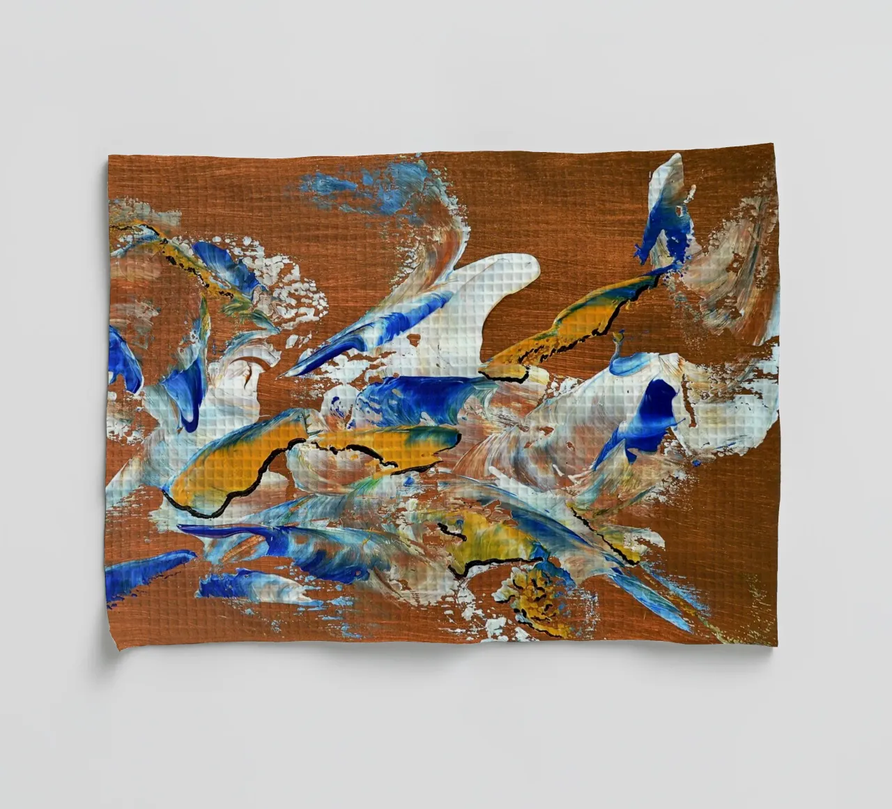 MESSAGE FROM THE HEART 3. torchon de Thierry Vobmann Abstract painting