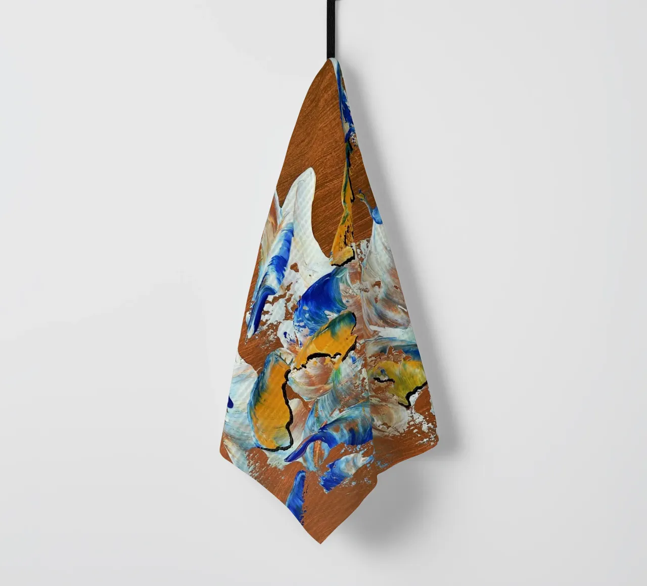 MESSAGE FROM THE HEART 3. paño de cocina de Thierry Vobmann Abstract painting