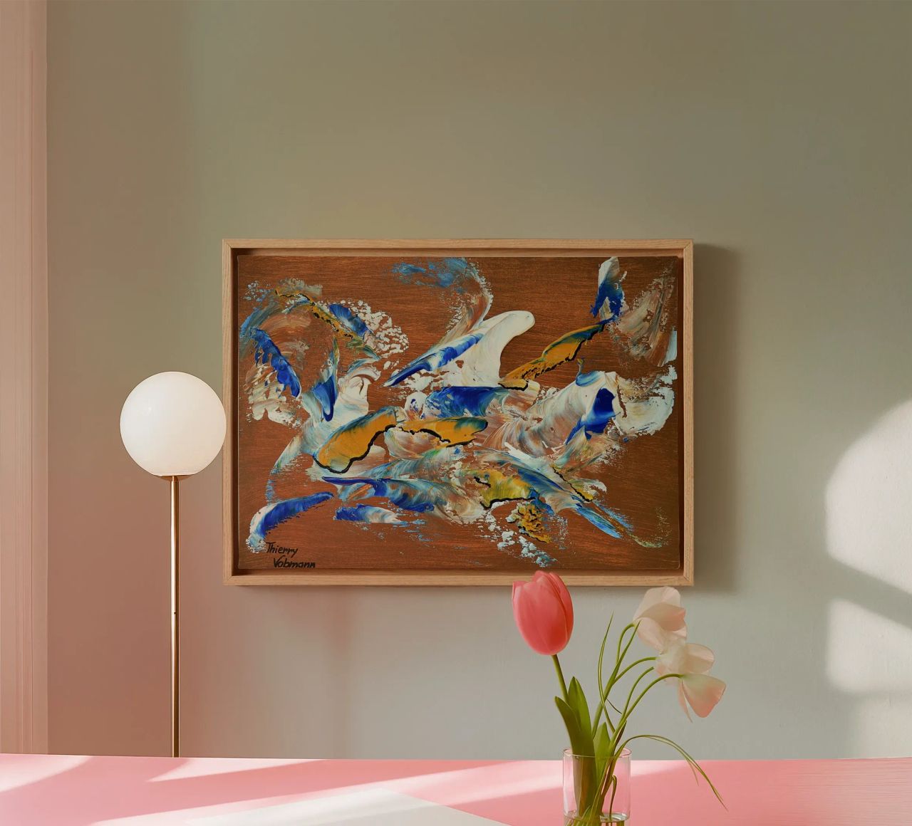 MESSAGE FROM THE HEART 3. tela da Thierry Vobmann Abstract painting
