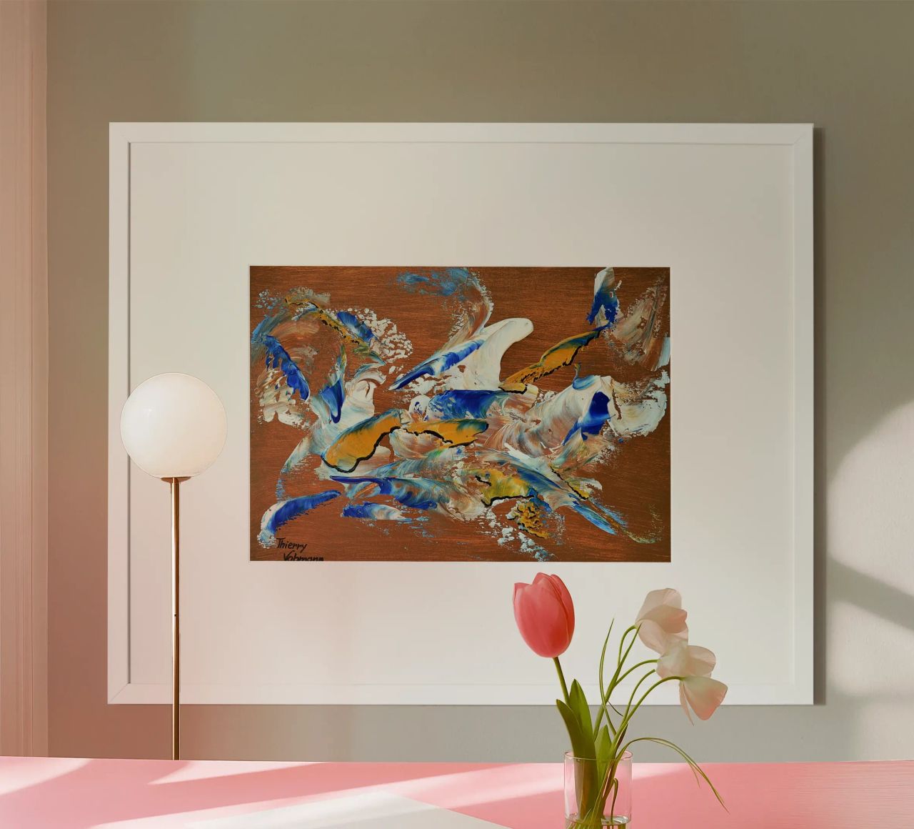 MESSAGE FROM THE HEART 3. Hahnemühle von Thierry Vobmann Abstract painting