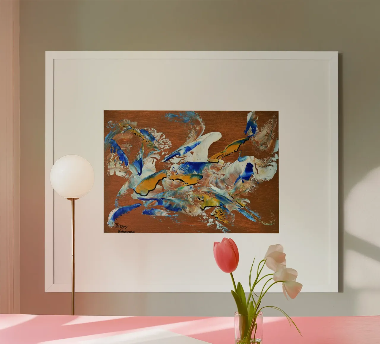 MESSAGE FROM THE HEART 3. poster da Thierry Vobmann Abstract painting