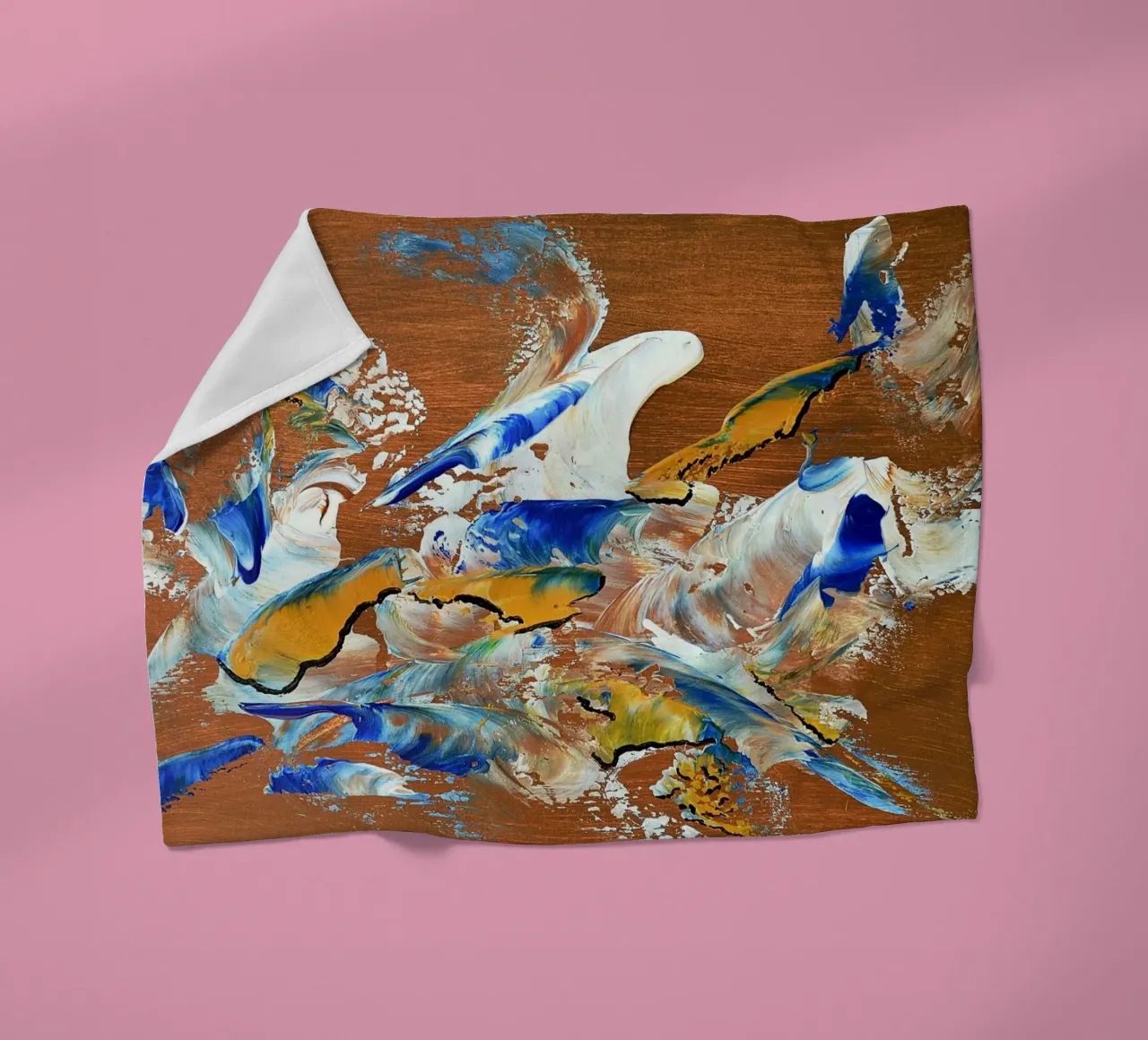 MESSAGE FROM THE HEART 3. coperta in pile da Thierry Vobmann Abstract painting