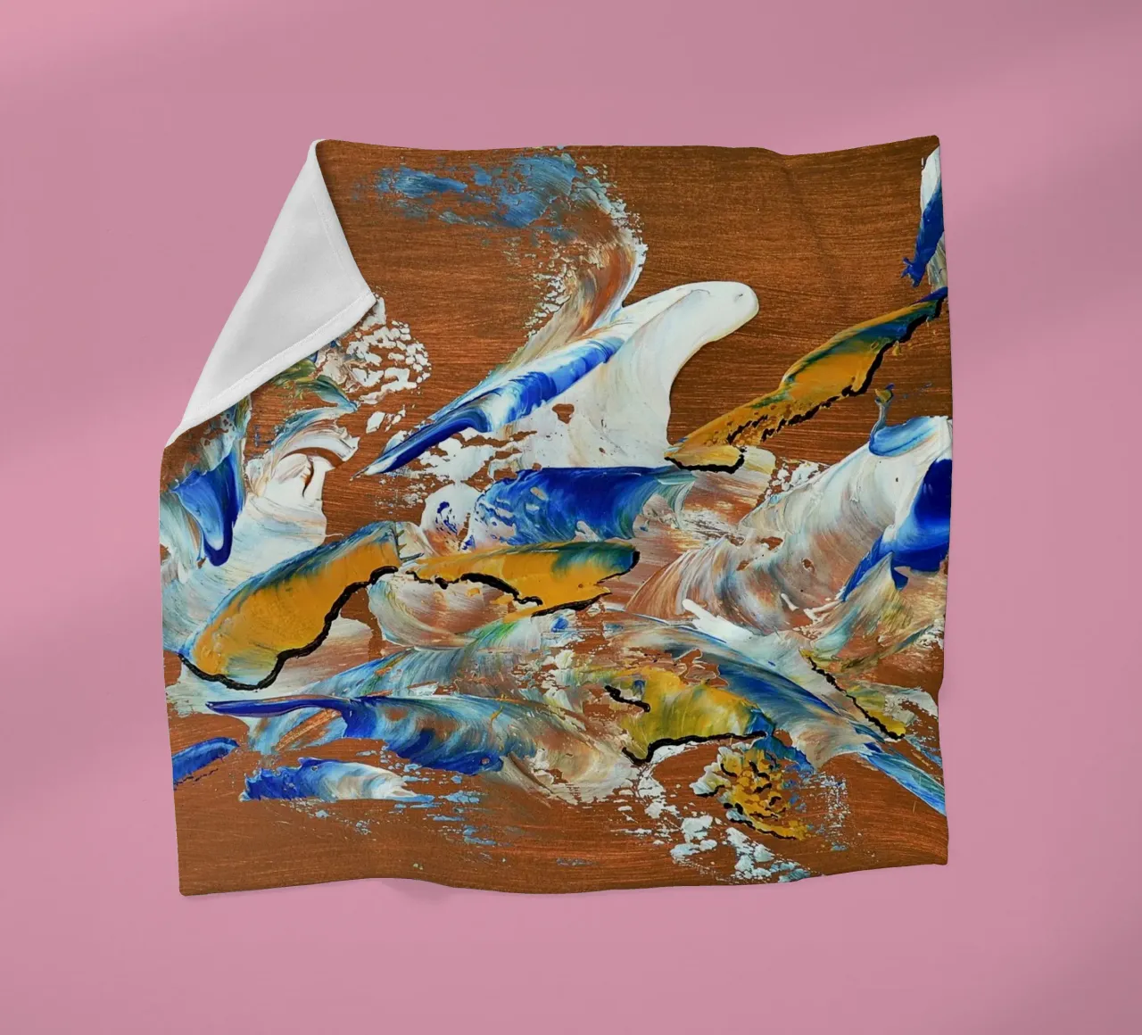 MESSAGE FROM THE HEART 3. coperta in pile da Thierry Vobmann Abstract painting