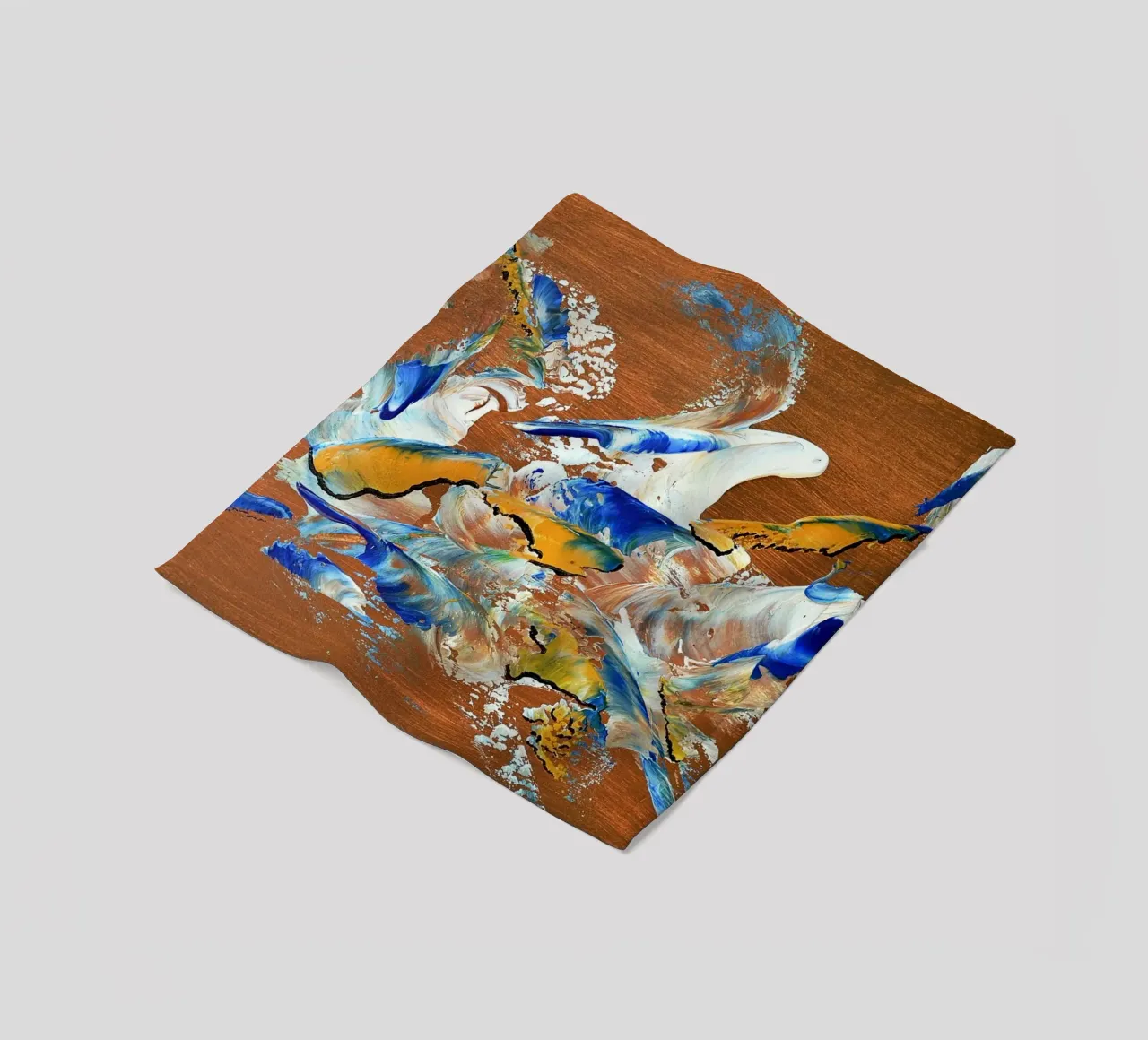 MESSAGE FROM THE HEART 3. coperta in pile da Thierry Vobmann Abstract painting