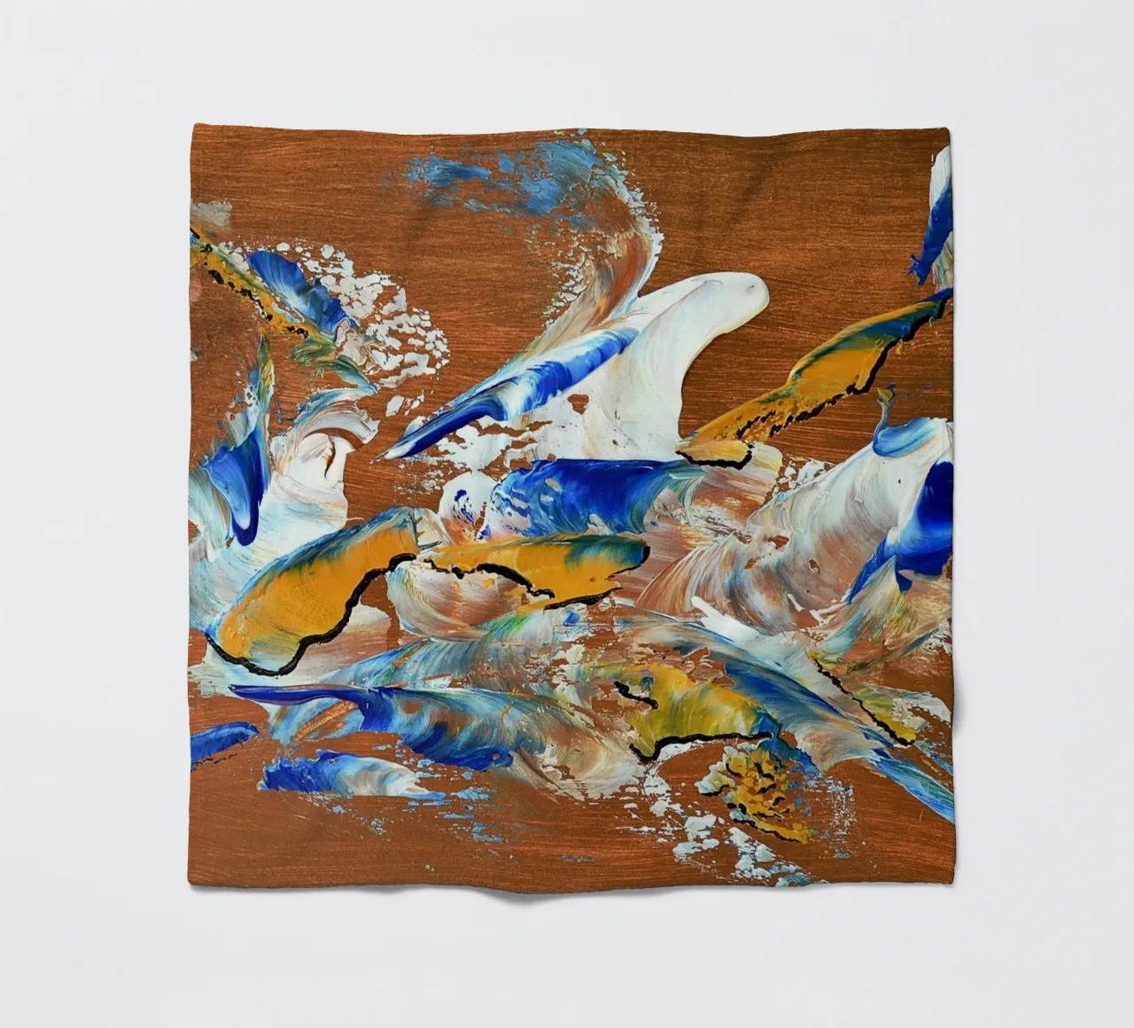 MESSAGE FROM THE HEART 3. coperta in pile da Thierry Vobmann Abstract painting