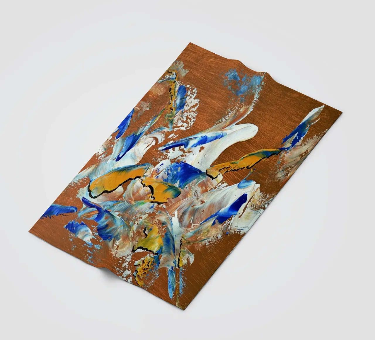 MESSAGE FROM THE HEART 3. Fleecedecke von Thierry Vobmann Abstract painting