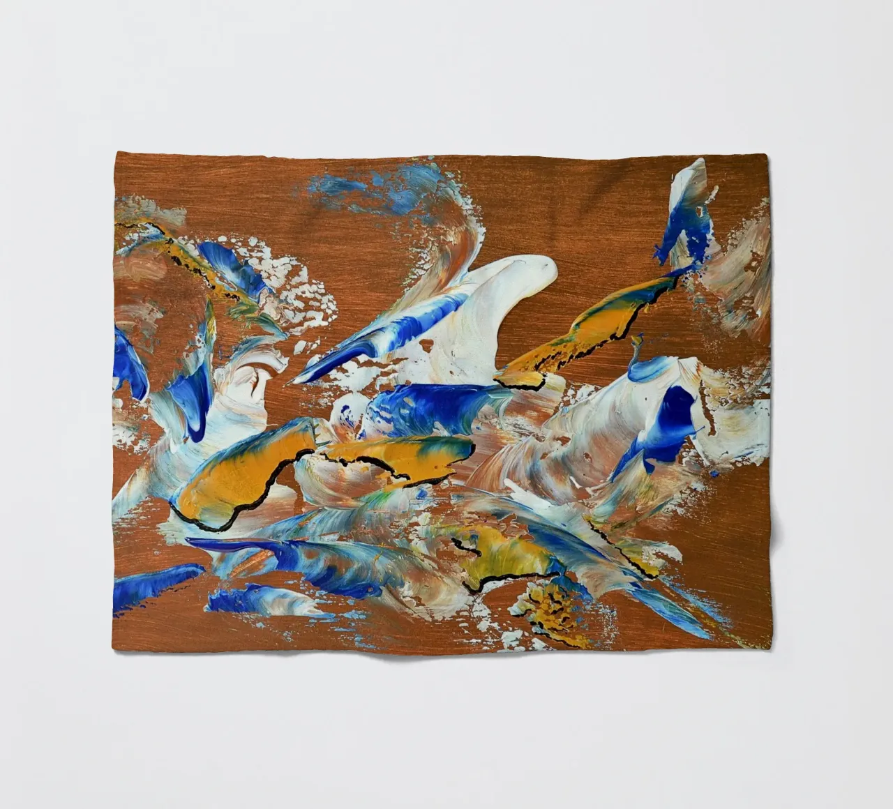 MESSAGE FROM THE HEART 3. coperta in pile da Thierry Vobmann Abstract painting