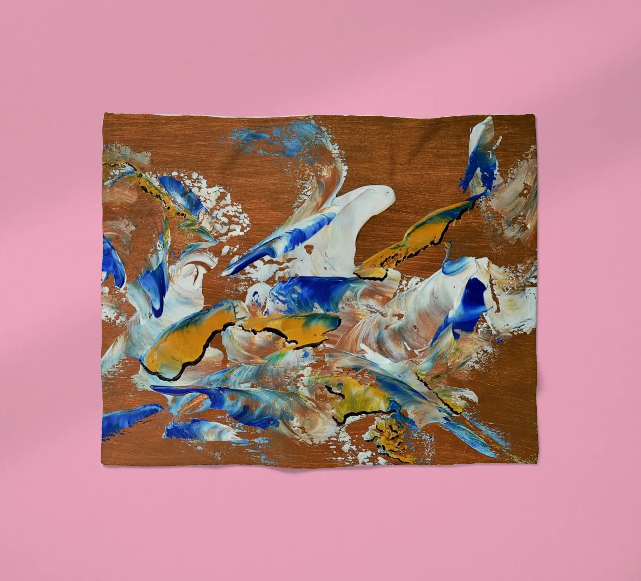 MESSAGE FROM THE HEART 3. coperta in pile da Thierry Vobmann Abstract painting