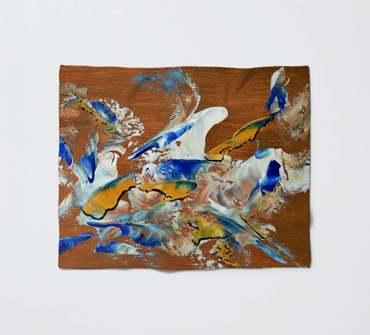 MESSAGE FROM THE HEART 3. coperta in pile da Thierry Vobmann Abstract painting