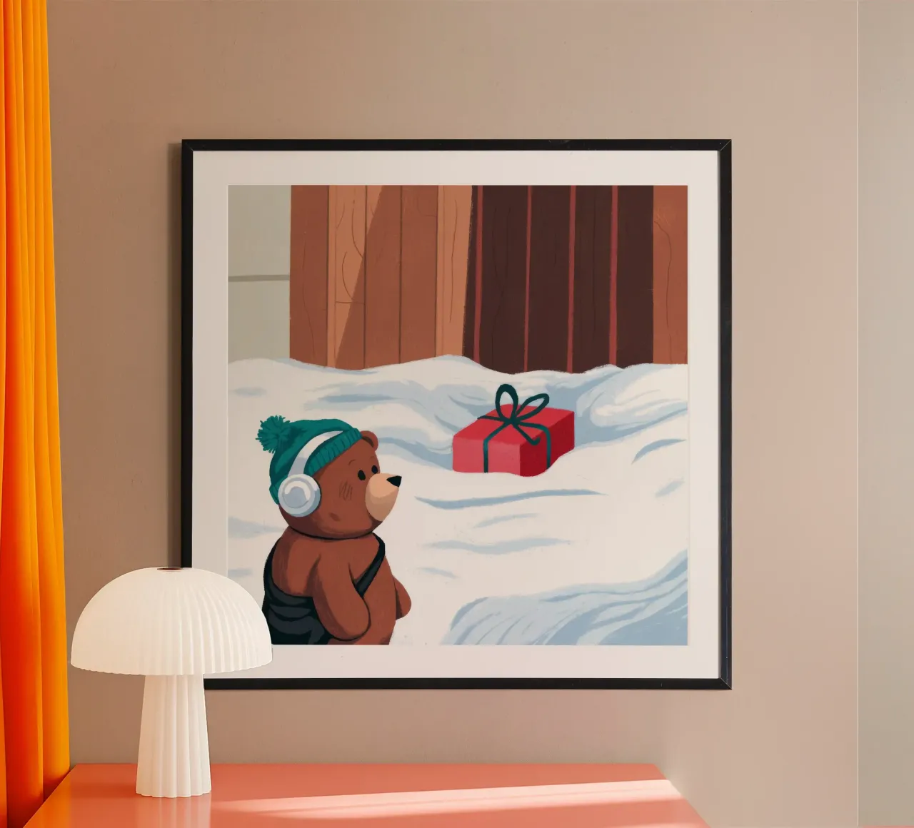 Regali invernali a sorpresa poster con telaio in legno da Timeless Huse